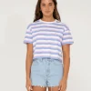 Rusty Camila Stripe Relaxed Crop Tee | Womens Tees & Tanks