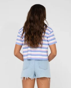 Rusty Camila Stripe Relaxed Crop Tee | Womens Tees & Tanks