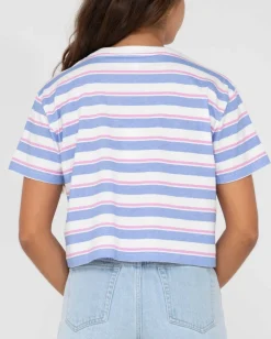 Rusty Camila Stripe Relaxed Crop Tee | Womens Tees & Tanks