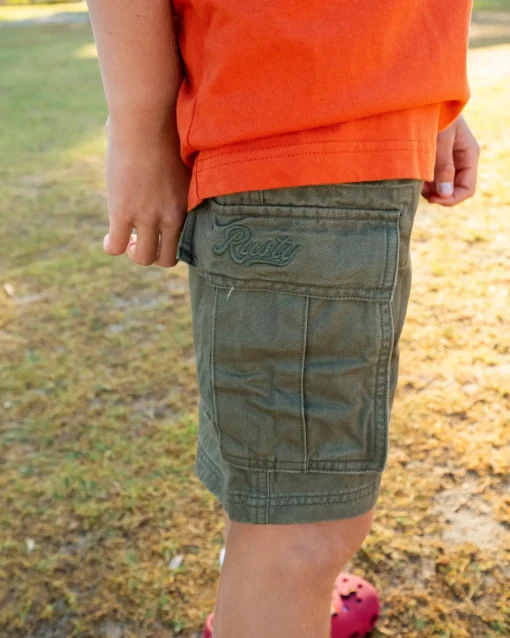Rusty Camper Cargo Elastic Short Boys | Kids Bottoms