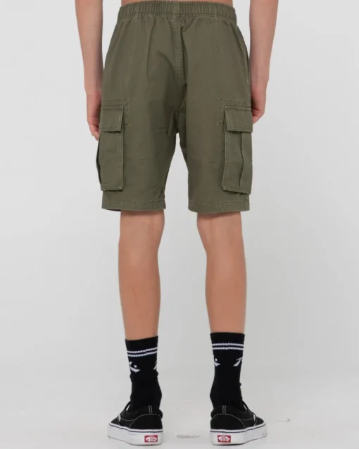 Rusty Camper Cargo Elastic Short Boys | Kids Bottoms