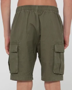Rusty Camper Cargo Elastic Short Boys | Kids Bottoms