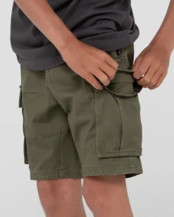 Rusty Camper Cargo Elastic Short Boys | Kids Bottoms