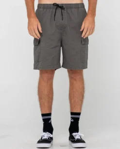 Rusty Camper Vintage Wash Cargo Elastic Short | Mens Shorts