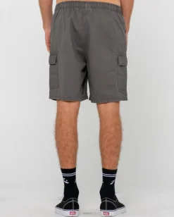 Rusty Camper Vintage Wash Cargo Elastic Short | Mens Shorts