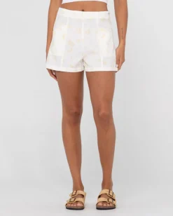 Rusty Cassidy High Waisted Linen Short | Womens Shorts