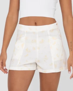 Rusty Cassidy High Waisted Linen Short | Womens Shorts