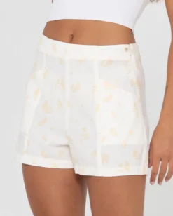 Rusty Cassidy High Waisted Linen Short | Womens Shorts