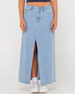 Rusty Celeste Low Rise Denim Maxi Skirt | Womens Skirts