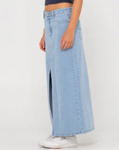 Rusty Celeste Low Rise Denim Maxi Skirt | Womens Skirts