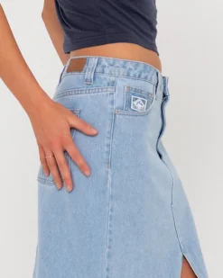 Rusty Celeste Low Rise Denim Maxi Skirt | Womens Skirts
