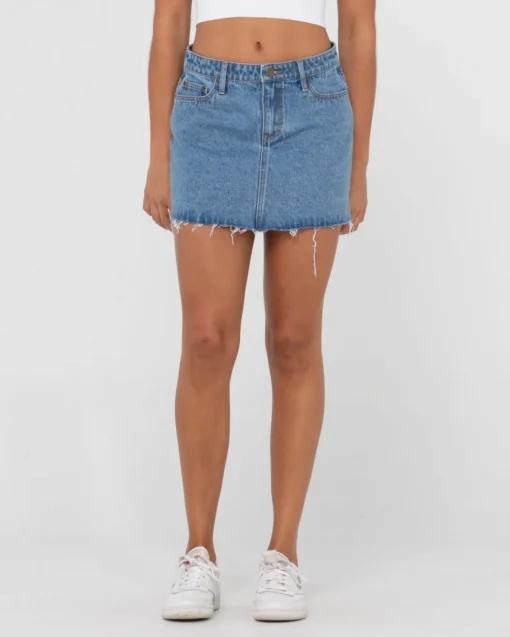 Rusty Celeste Low Rise Denim Mini Skirt | Womens Skirts
