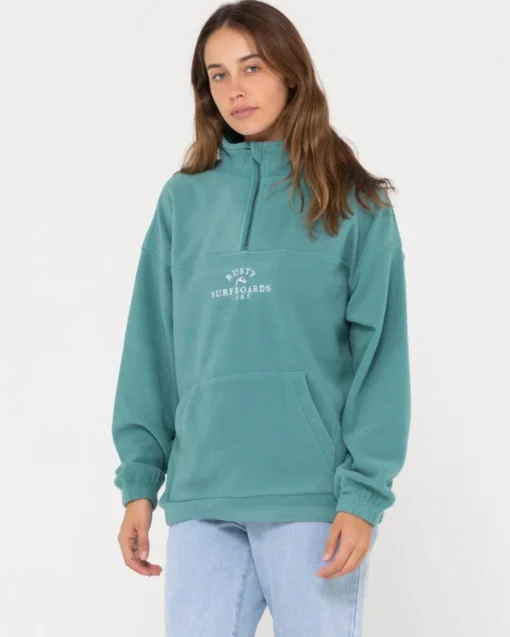 Rusty Central Division Relaxed Polar Fleece | Womens Hoodies & Fleece