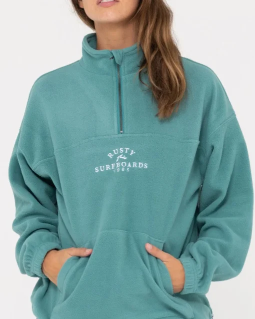 Rusty Central Division Relaxed Polar Fleece | Womens Hoodies & Fleece