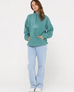 Rusty Central Division Relaxed Polar Fleece | Womens Hoodies & Fleece