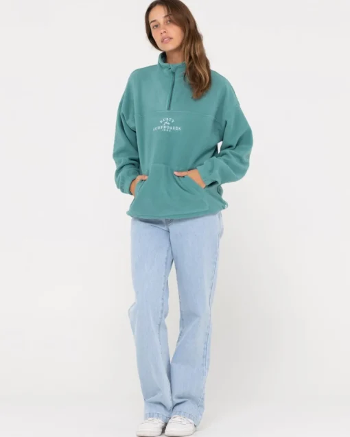 Rusty Central Division Relaxed Polar Fleece | Womens Hoodies & Fleece