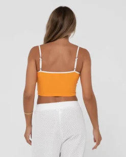 Rusty Charlie Retro Contrast Cropped Tank Top | Womens Tees & Tanks