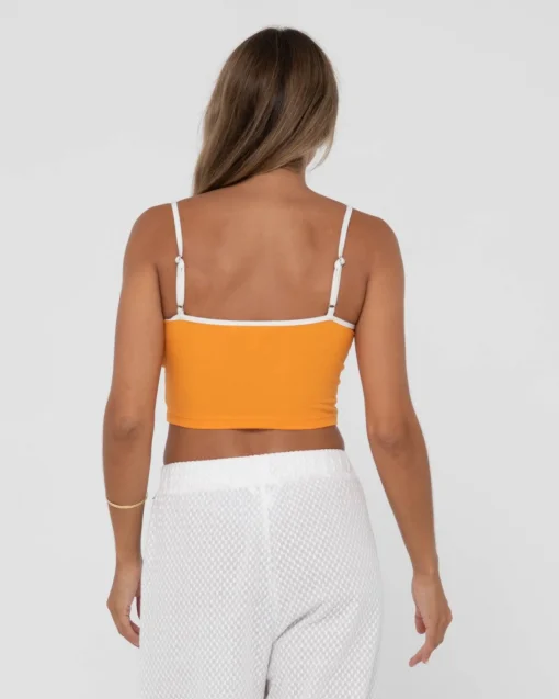 Rusty Charlie Retro Contrast Cropped Tank Top | Womens Tees & Tanks