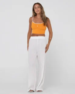 Rusty Charlie Retro Contrast Cropped Tank Top | Womens Tees & Tanks