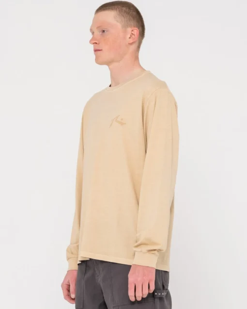 Rusty Comp Wash Long Sleeve Tee | Mens Tees
