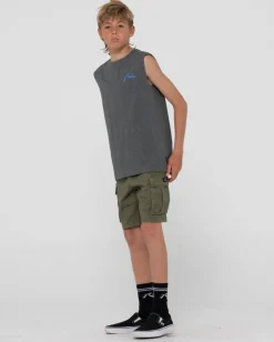 Rusty Competition Muscle Boys | Kids Tops