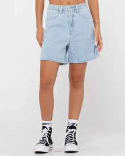 Rusty Cyprus High Waisted Denim Short | Womens Jorts