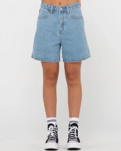 Rusty Cyprus High Waisted Denim Short | Womens Jorts