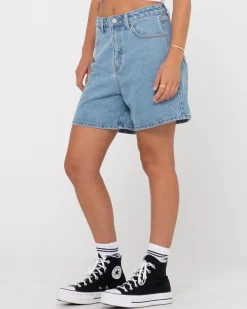 Rusty Cyprus High Waisted Denim Short | Womens Jorts