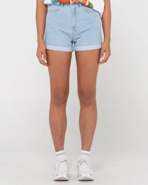 Rusty Cyprus High Waisted Denim Short | Womens Jorts