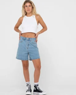 Rusty Cyprus High Waisted Denim Short | Womens Jorts