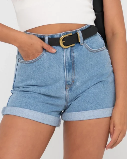 Rusty Cyprus High Waisted Denim Short | Womens Jorts