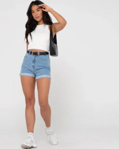 Rusty Cyprus High Waisted Denim Short | Womens Jorts