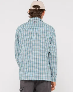 Rusty Datsun Relaxed Check Long Sleeve Shirt | Mens Shirts