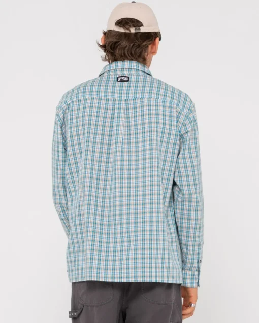 Rusty Datsun Relaxed Check Long Sleeve Shirt | Mens Shirts