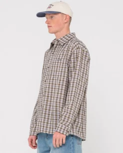 Rusty Datsun Relaxed Check Long Sleeve Shirt | Mens Shirts
