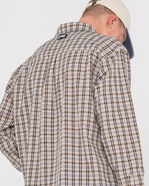 Rusty Datsun Relaxed Check Long Sleeve Shirt | Mens Shirts