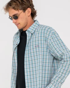 Rusty Datsun Relaxed Check Long Sleeve Shirt | Mens Shirts