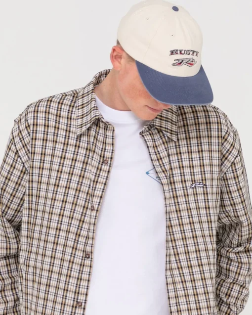 Rusty Datsun Relaxed Check Long Sleeve Shirt | Mens Shirts