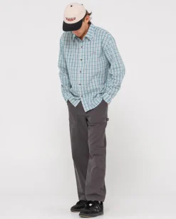 Rusty Datsun Relaxed Check Long Sleeve Shirt | Mens Shirts