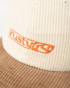 Rusty Demo Embroidered Cord Six Panel Cap | Mens Caps & Hats