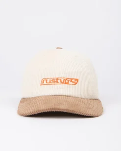 Rusty Demo Embroidered Cord Six Panel Cap | Mens Caps & Hats