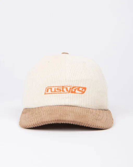 Rusty Demo Embroidered Cord Six Panel Cap | Mens Caps & Hats