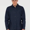 Rusty Dryver Denim Long Sleeve Shirt | Mens Shirts