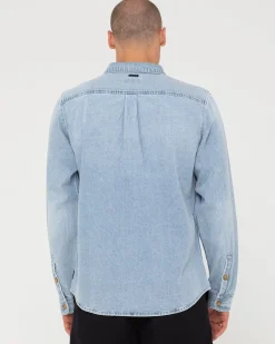 Rusty Dryver Denim Long Sleeve Shirt | Mens Shirts