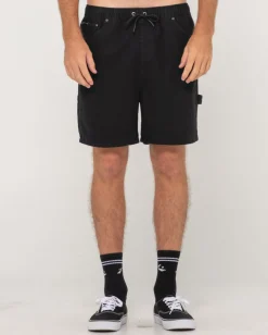 Rusty Dungaree Elastic Short | Mens Shorts