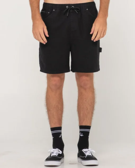 Rusty Dungaree Elastic Short | Mens Shorts