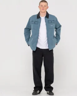 Rusty Dungaree Zip Up Jacket | Mens Jackets