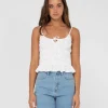 Rusty Effie Cut Out Cami Crop Top | Womens Fashion Tops