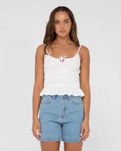 Rusty Effie Cut Out Cami Crop Top | Womens Fashion Tops