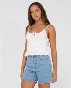 Rusty Effie Cut Out Cami Crop Top | Womens Fashion Tops